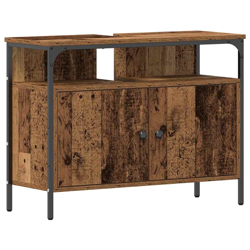 Waschbeckenunterschrank Altholz 80 x 30 x 60 cm Holzwerkstoff