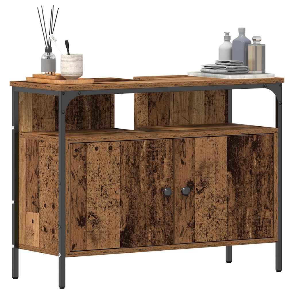Waschbeckenunterschrank Altholz 80 x 30 x 60 cm Holzwerkstoff