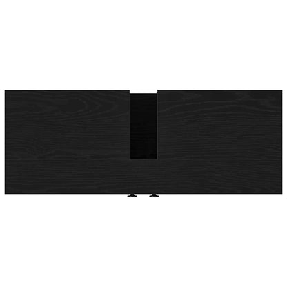 Waschbeckenschrank Schwarz Eichen-Optik 80 x 30 x 60 cm