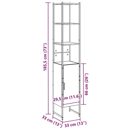 Badezimmerschrank Artisan-Eiche 33 x 33 x 185,5 cm