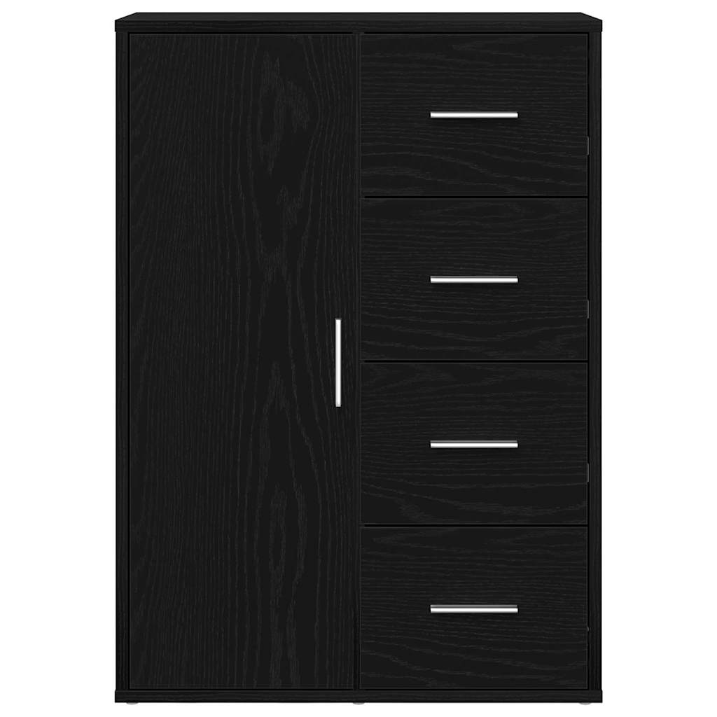 Sideboard Schwarz Eichen-Optik 60 x 31 x 84 cm Holzwerkstoff