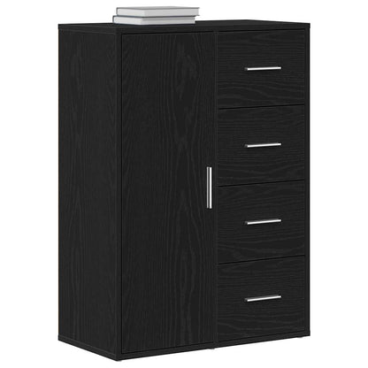 Sideboard Schwarz Eichen-Optik 60 x 31 x 84 cm Holzwerkstoff