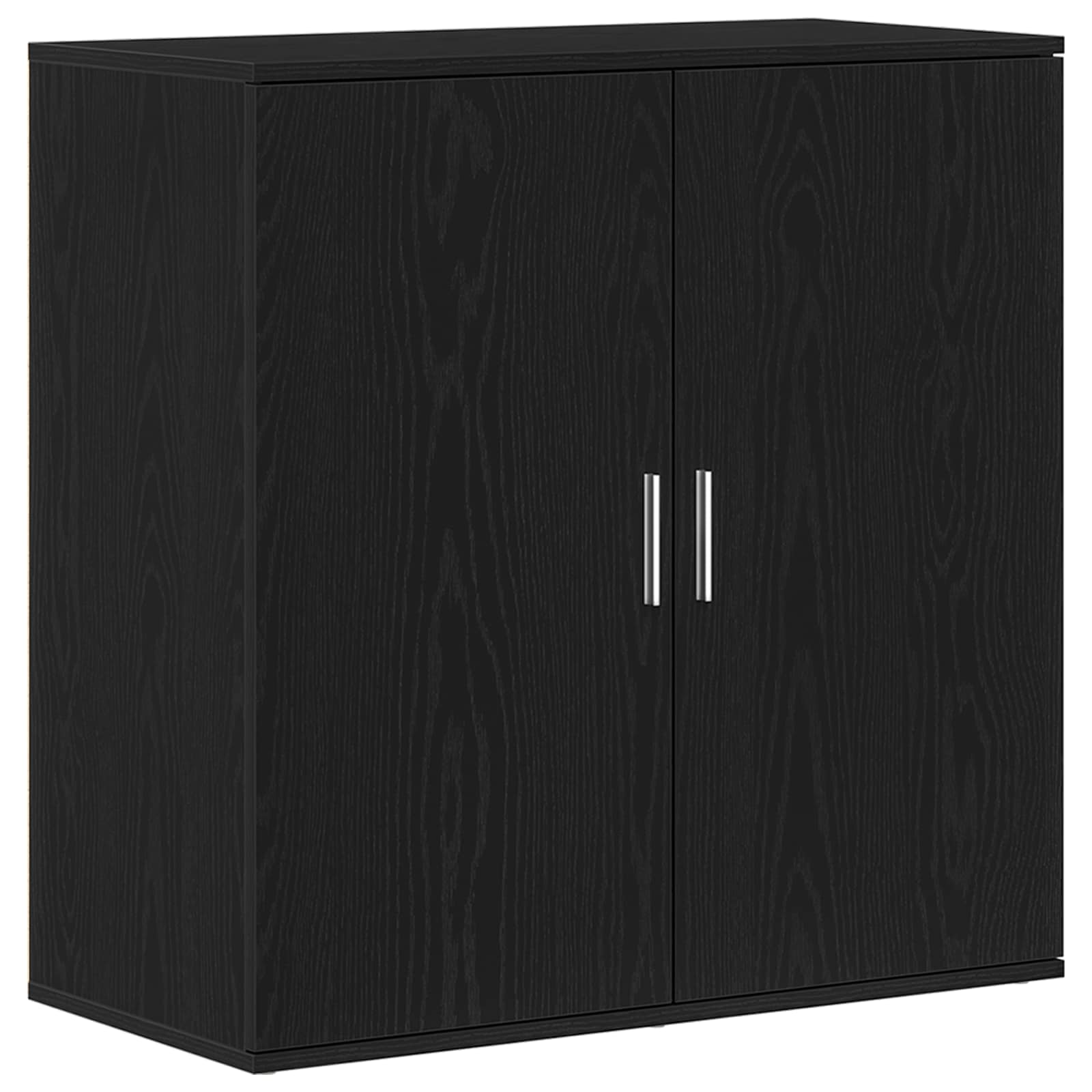 Sideboard Schwarz Eichen-Optik 79 x 38 x 80 cm Holzwerkstoff