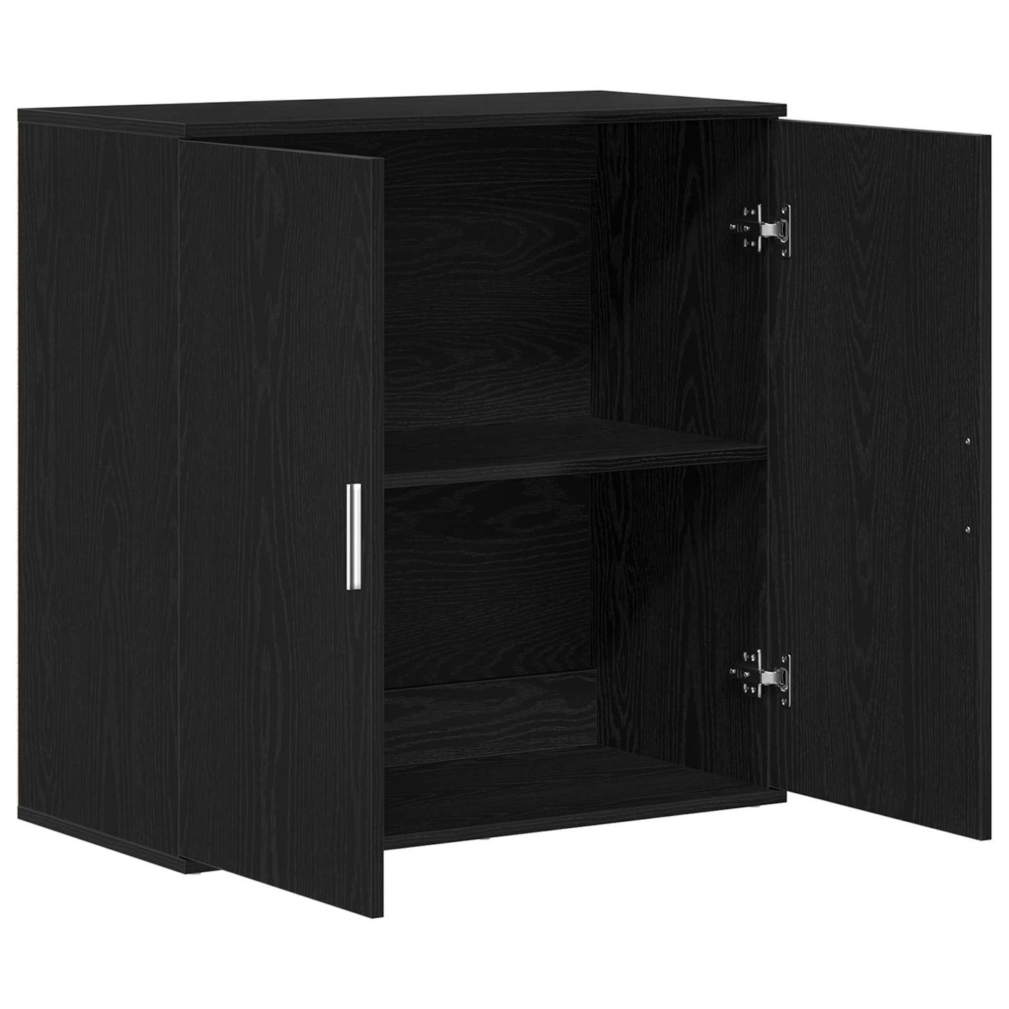 Sideboard Schwarz Eichen-Optik 79 x 38 x 80 cm Holzwerkstoff