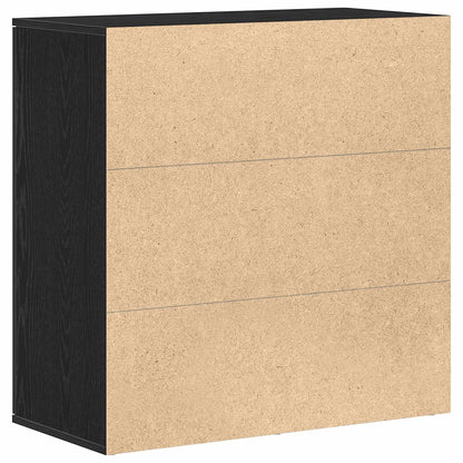 Sideboard Schwarz Eichen-Optik 79 x 38 x 80 cm Holzwerkstoff