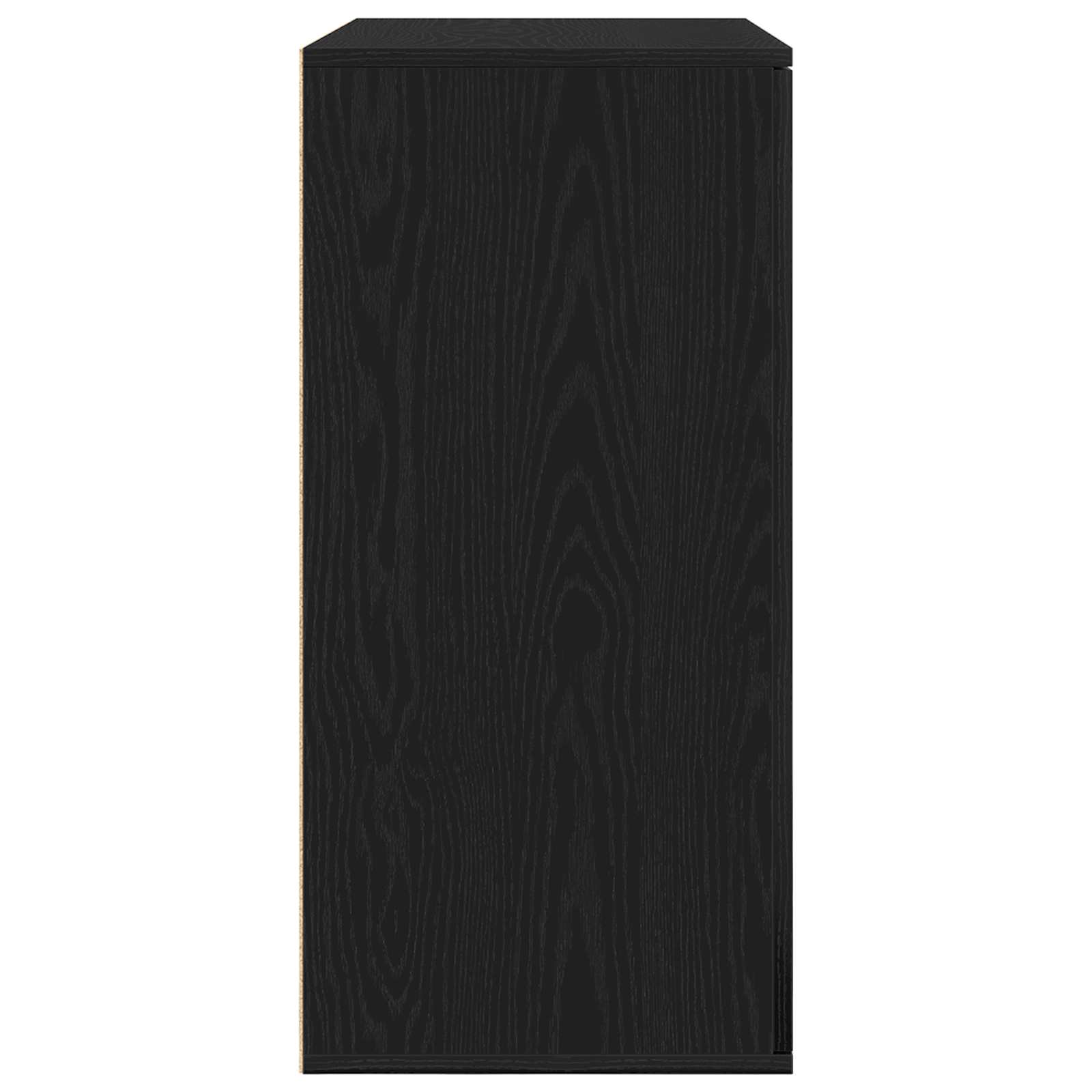 Sideboard Schwarz Eichen-Optik 79 x 38 x 80 cm Holzwerkstoff