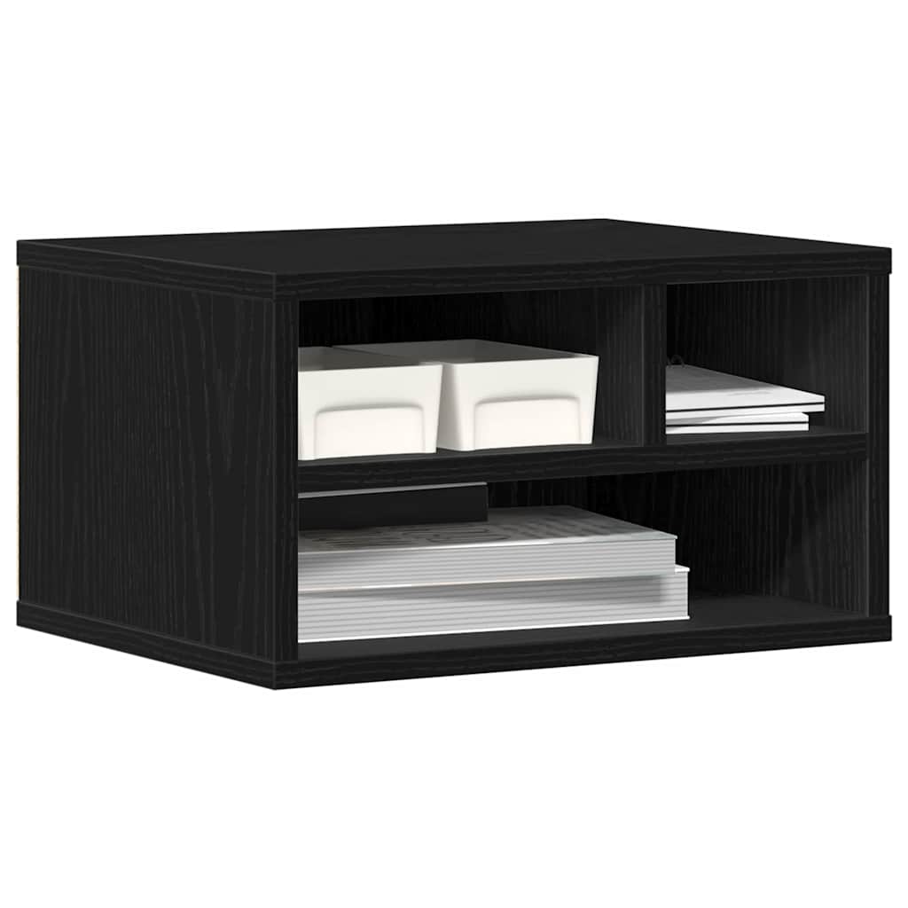 Druckerständer Schwarz Eichen-Optik 40 x 32 x 22,5 cm