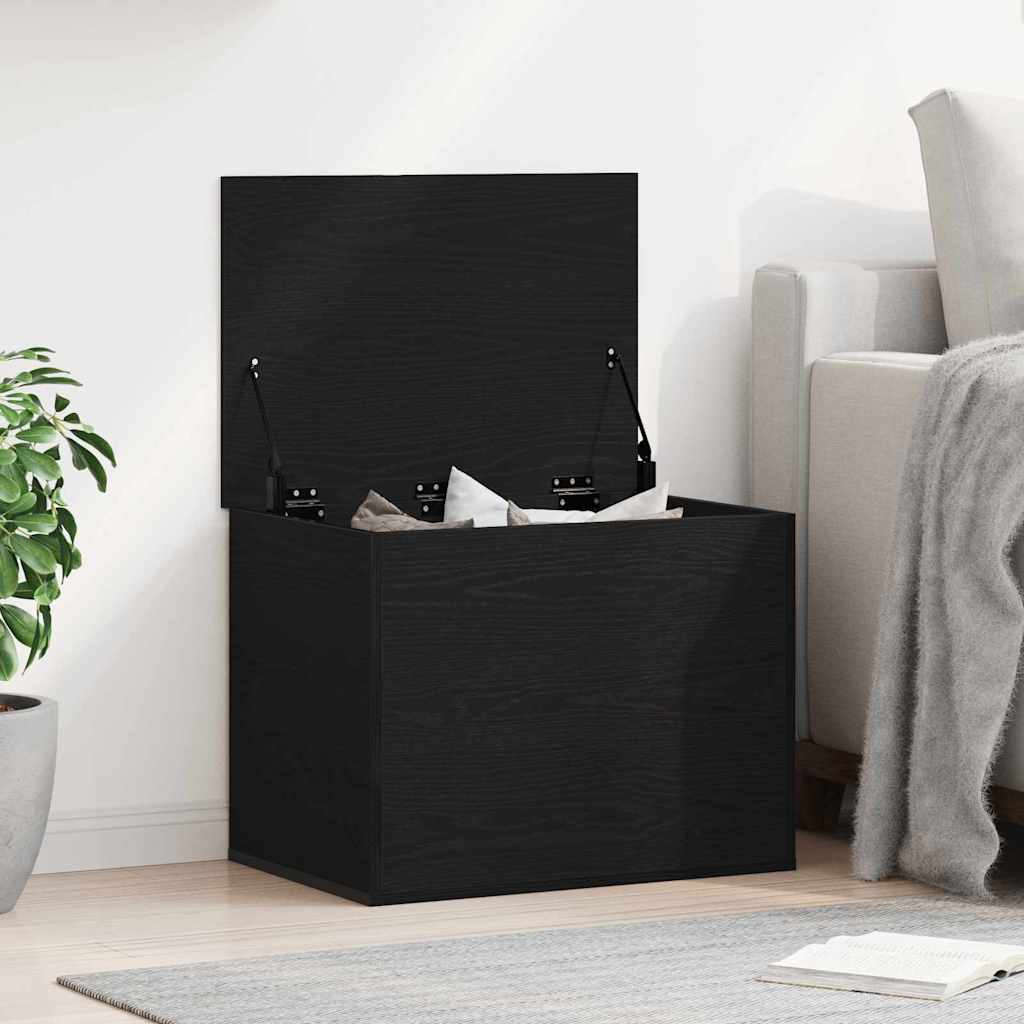 Aufbewahrungsbox Schwarz Eichen-Optik 60 x 42 x 46 cm