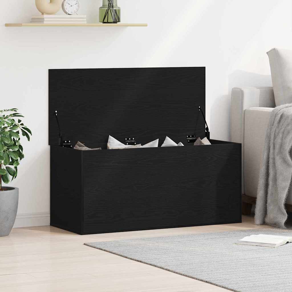 Aufbewahrungsbox Schwarz Eichen-Optik 100 x 42 x 46 cm