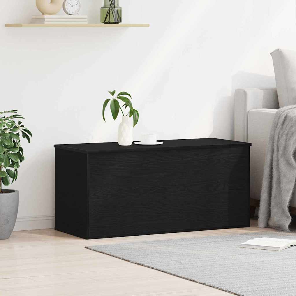 Aufbewahrungsbox Schwarz Eichen-Optik 100 x 42 x 46 cm