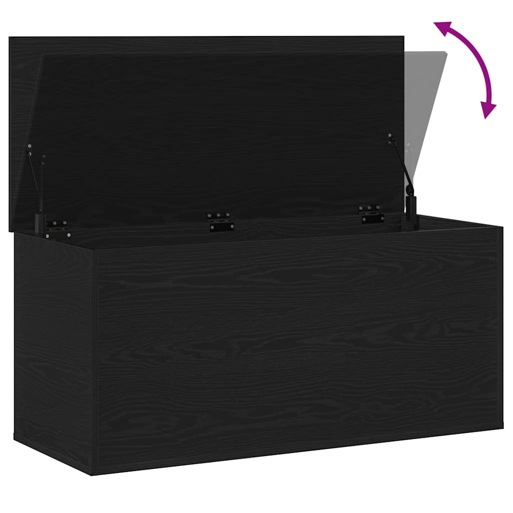 Aufbewahrungsbox Schwarz Eichen-Optik 100 x 42 x 46 cm