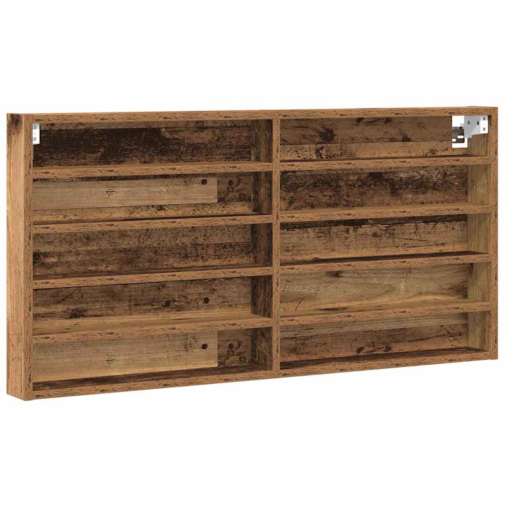 Vitrine Wandhalterung Altholz 100 x 8,5 x 50 cm Holzwerkstoff