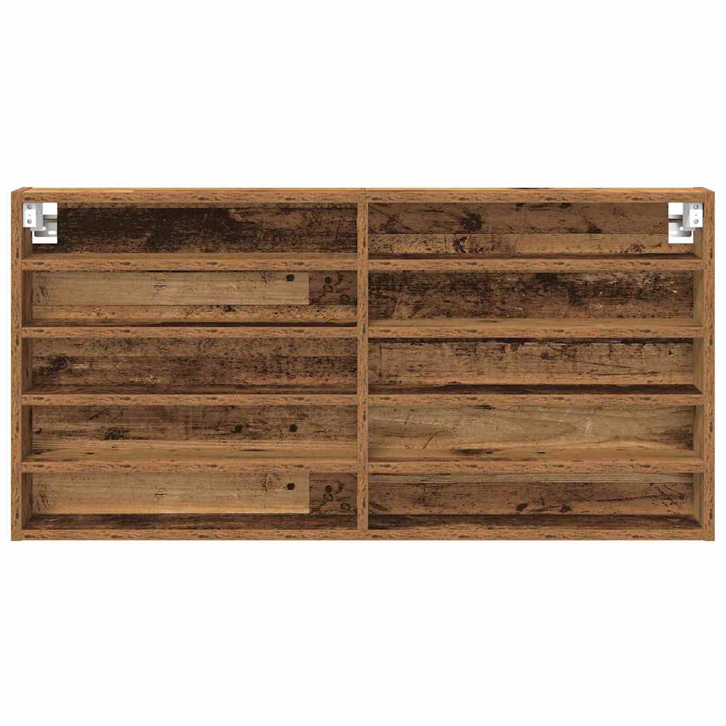 Vitrine Wandhalterung Altholz 100 x 8,5 x 50 cm Holzwerkstoff