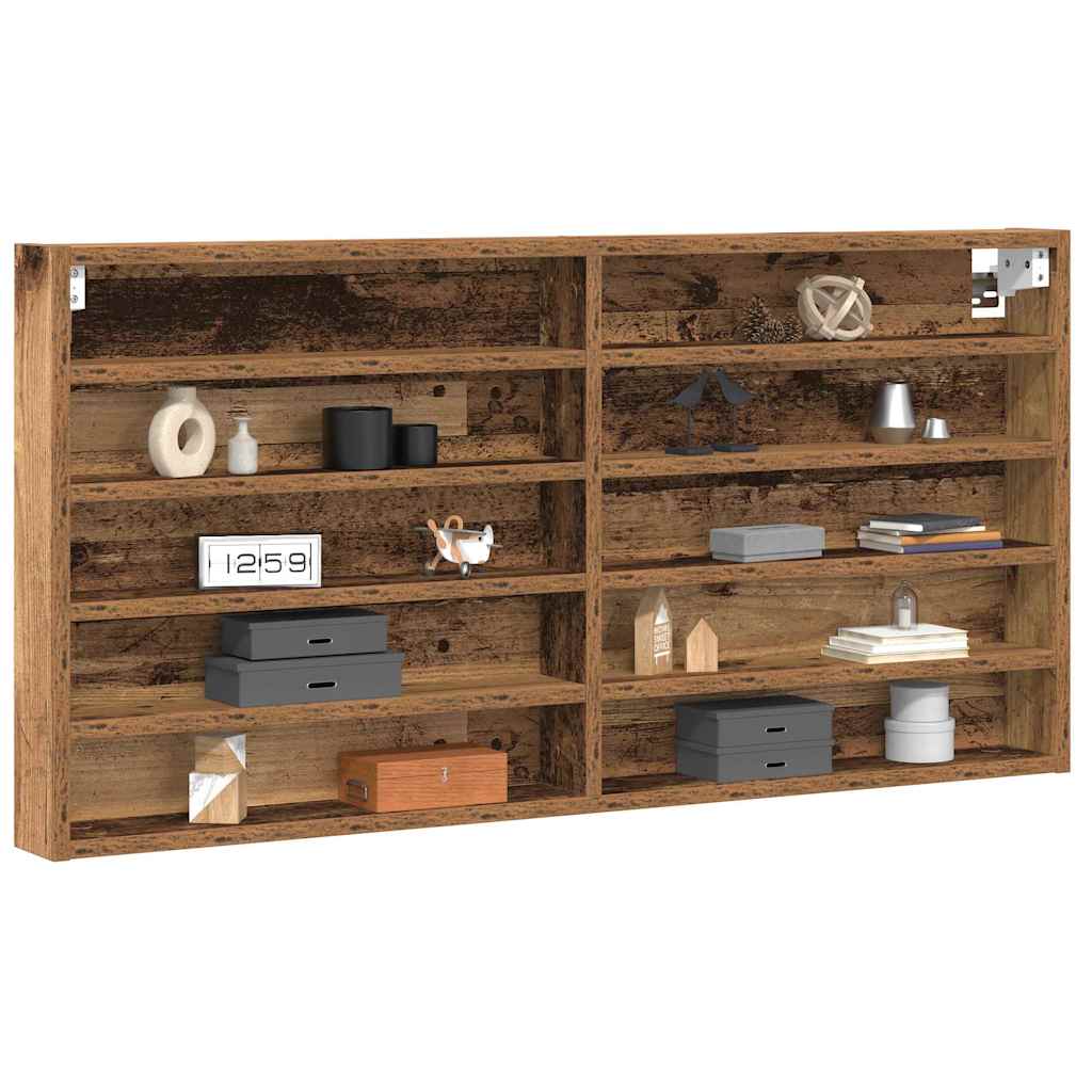 Vitrine Wandhalterung Altholz 100 x 8,5 x 50 cm Holzwerkstoff