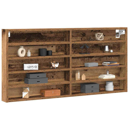 Vitrine Wandhalterung Altholz 100 x 8,5 x 50 cm Holzwerkstoff