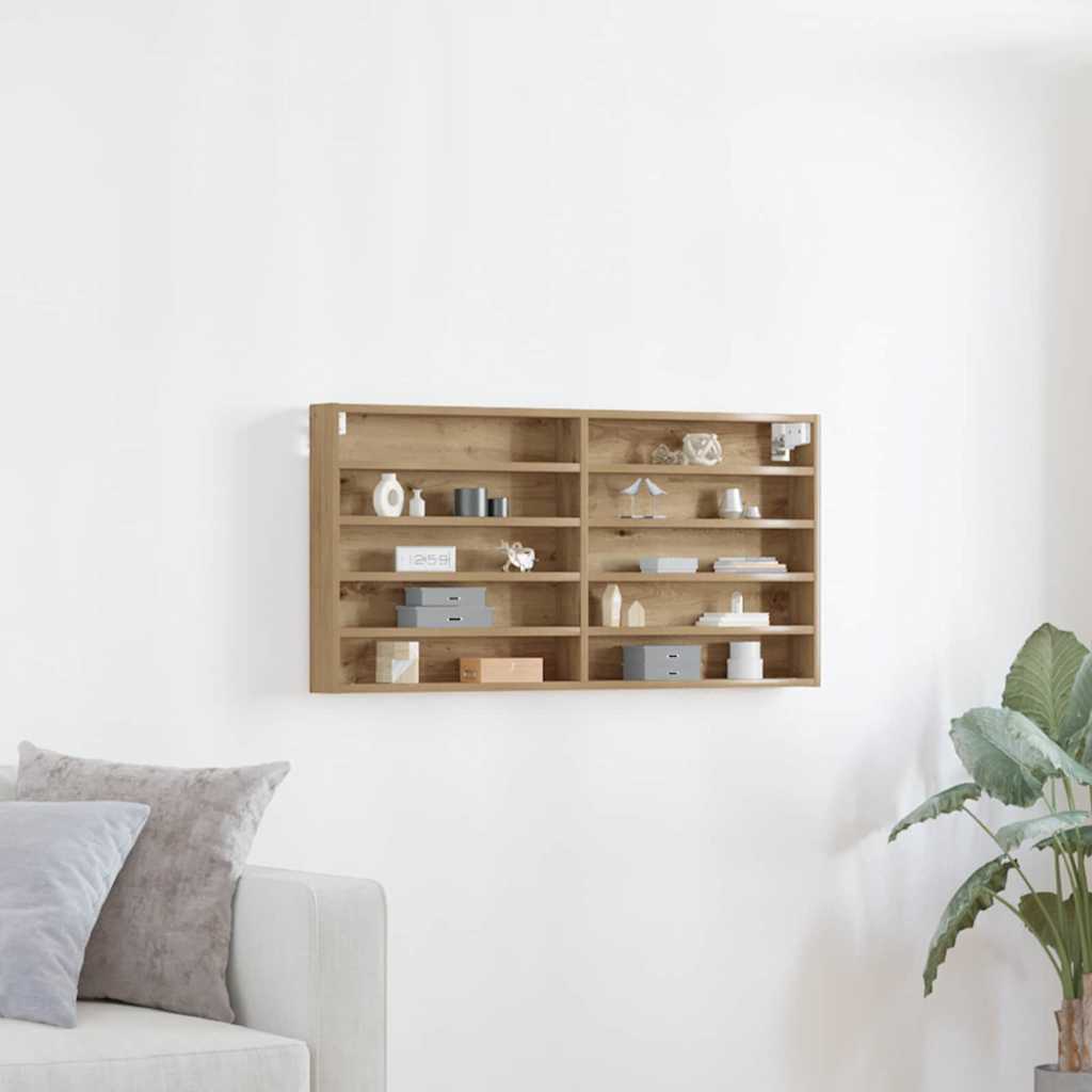 Vitrine Wandhalterung Artisan-Eiche 100 x 8,5 x 50 cm