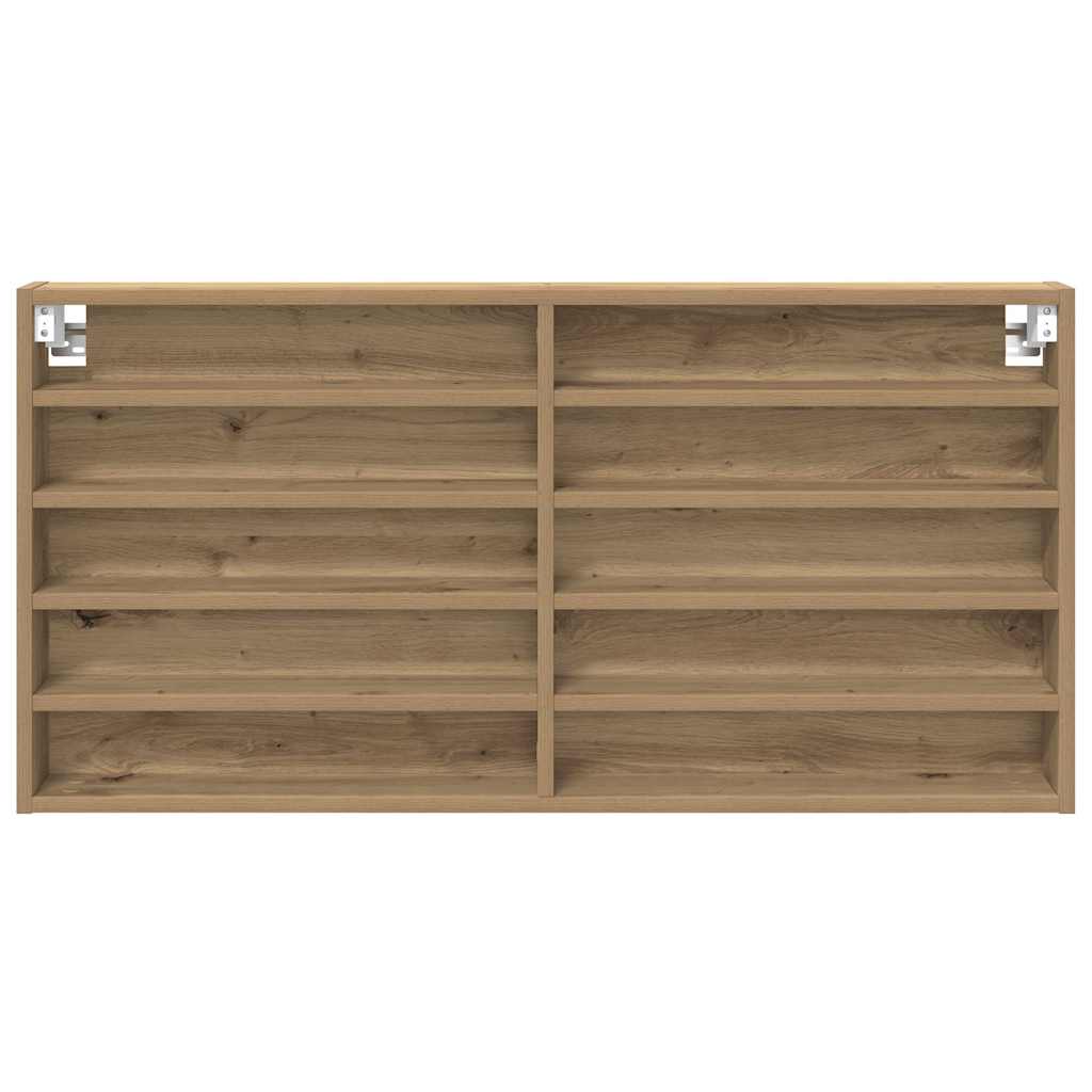 Vitrine Wandhalterung Artisan-Eiche 100 x 8,5 x 50 cm