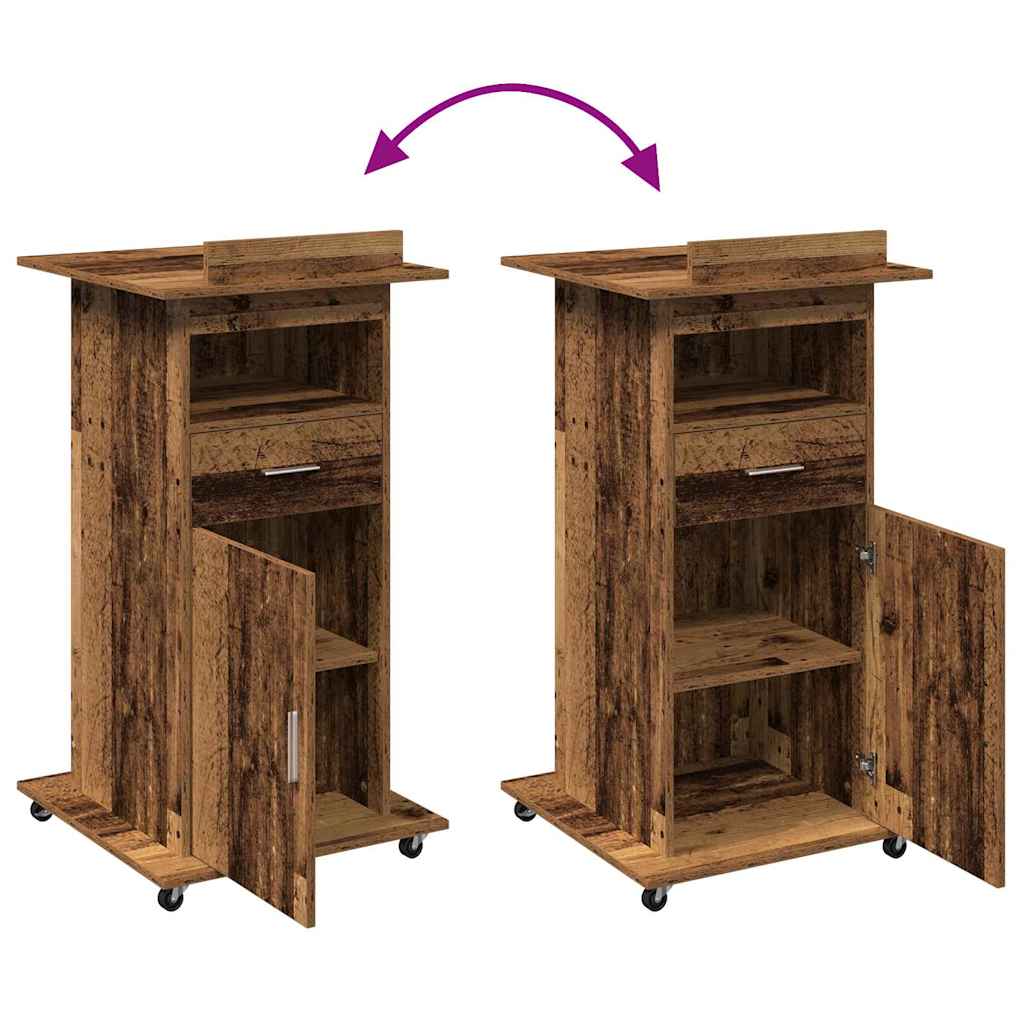 Podium Altholz Holzwerkstoff 55 x 55 x 107 cm