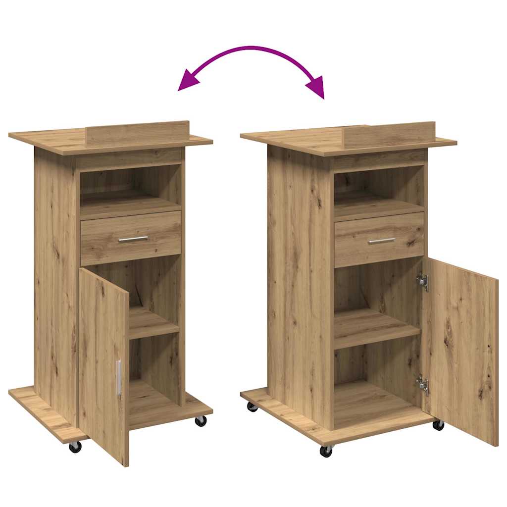 Podium Artisan-Eiche Holzwerkstoff 55 x 55 x 107 cm