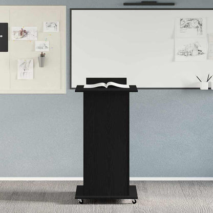 Podium Schwarz Eichen-Optik Holzwerkstoff 55 x 55 x 107 cm
