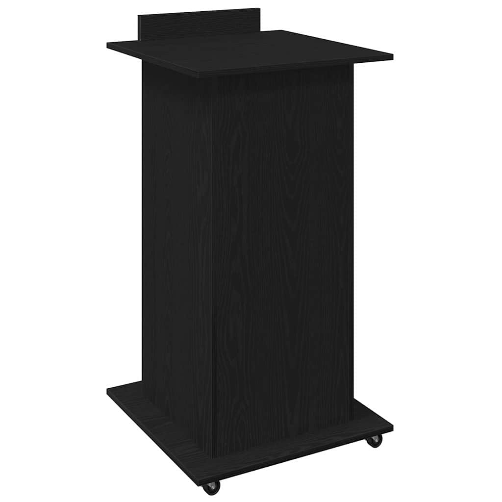 Podium Schwarz Eichen-Optik Holzwerkstoff 55 x 55 x 107 cm