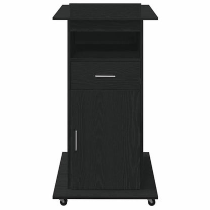Podium Schwarz Eichen-Optik Holzwerkstoff 55 x 55 x 107 cm