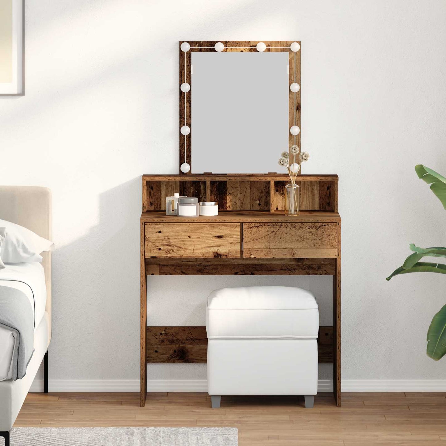 Schminktisch Altholz 80 x 41 x 144,5 cm Holzwerkstoff