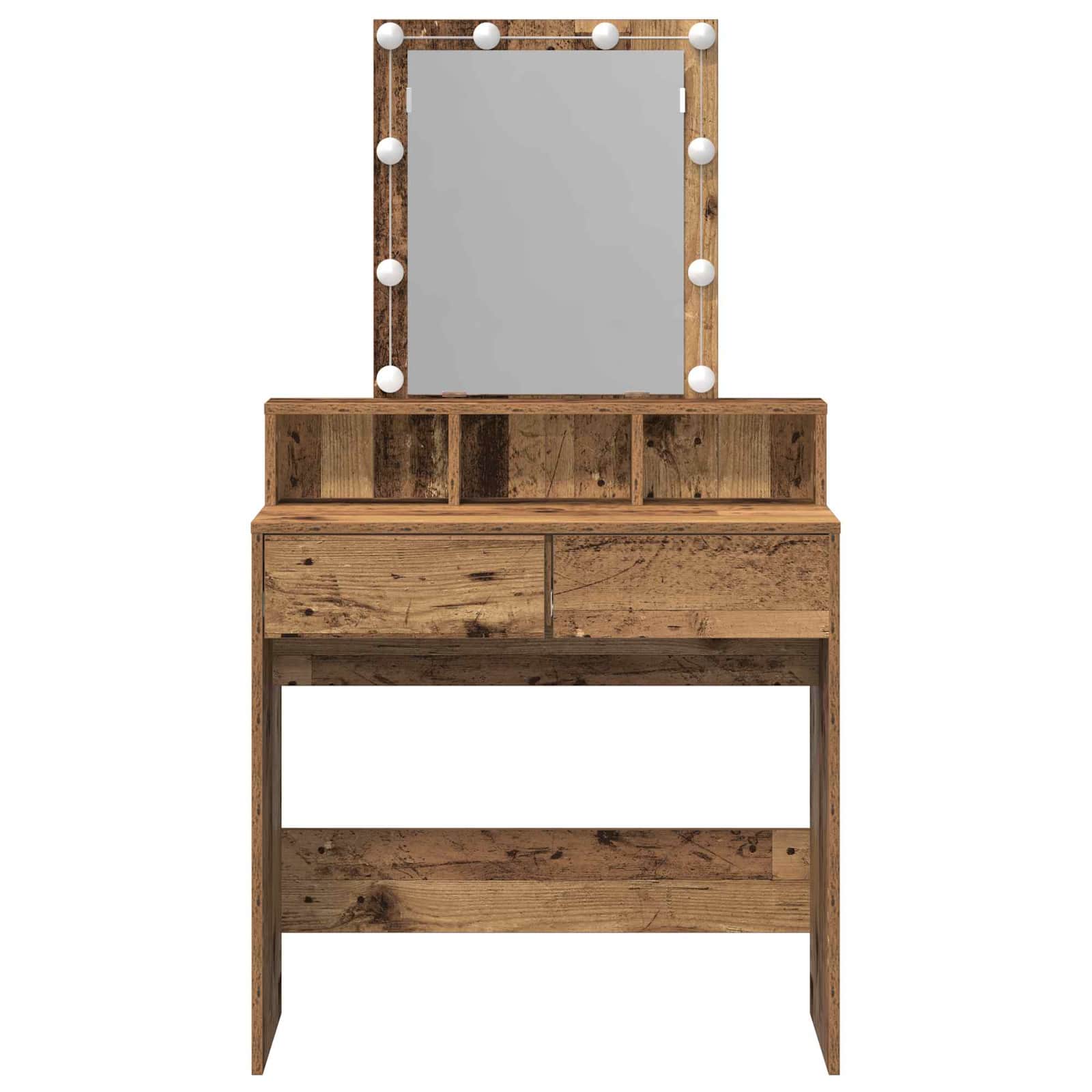 Schminktisch Altholz 80 x 41 x 144,5 cm Holzwerkstoff