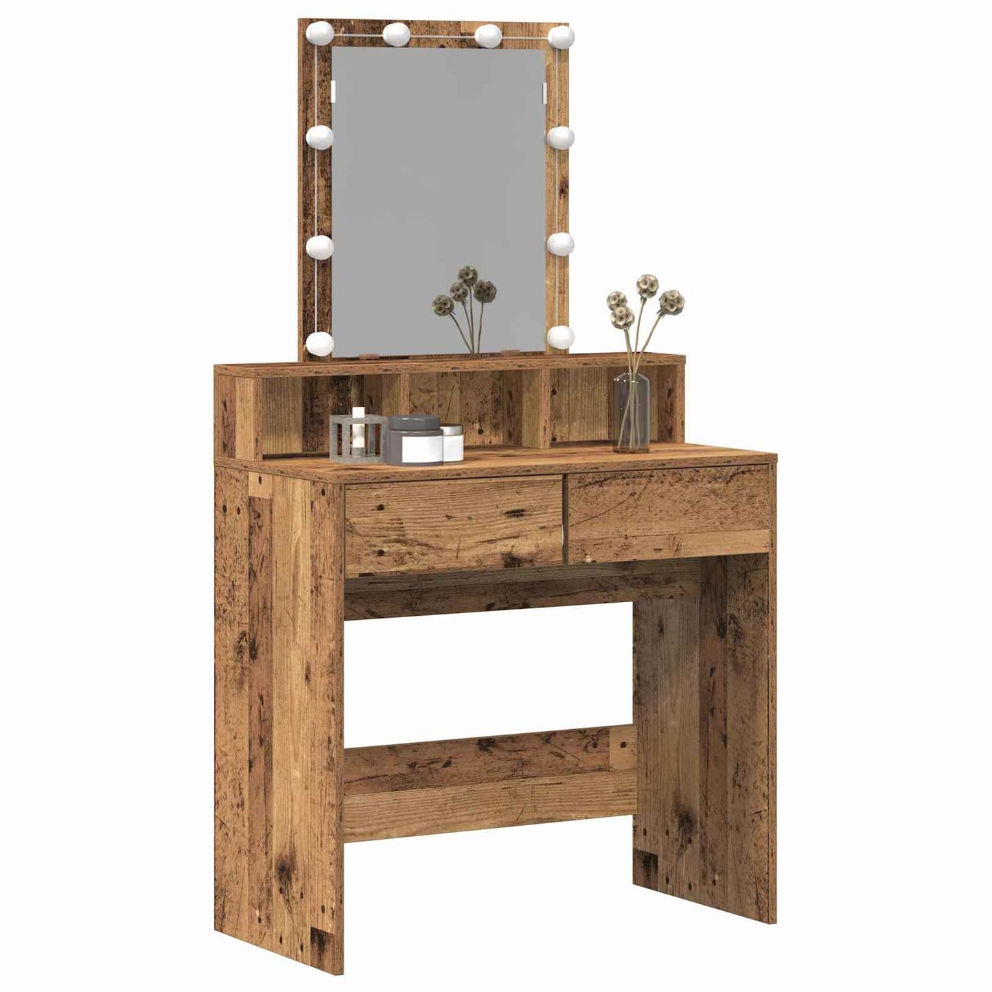 Schminktisch Altholz 80 x 41 x 144,5 cm Holzwerkstoff
