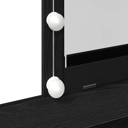 Schminktisch Schwarz Eichen-Optik 80 x 41 x 144,5 cm