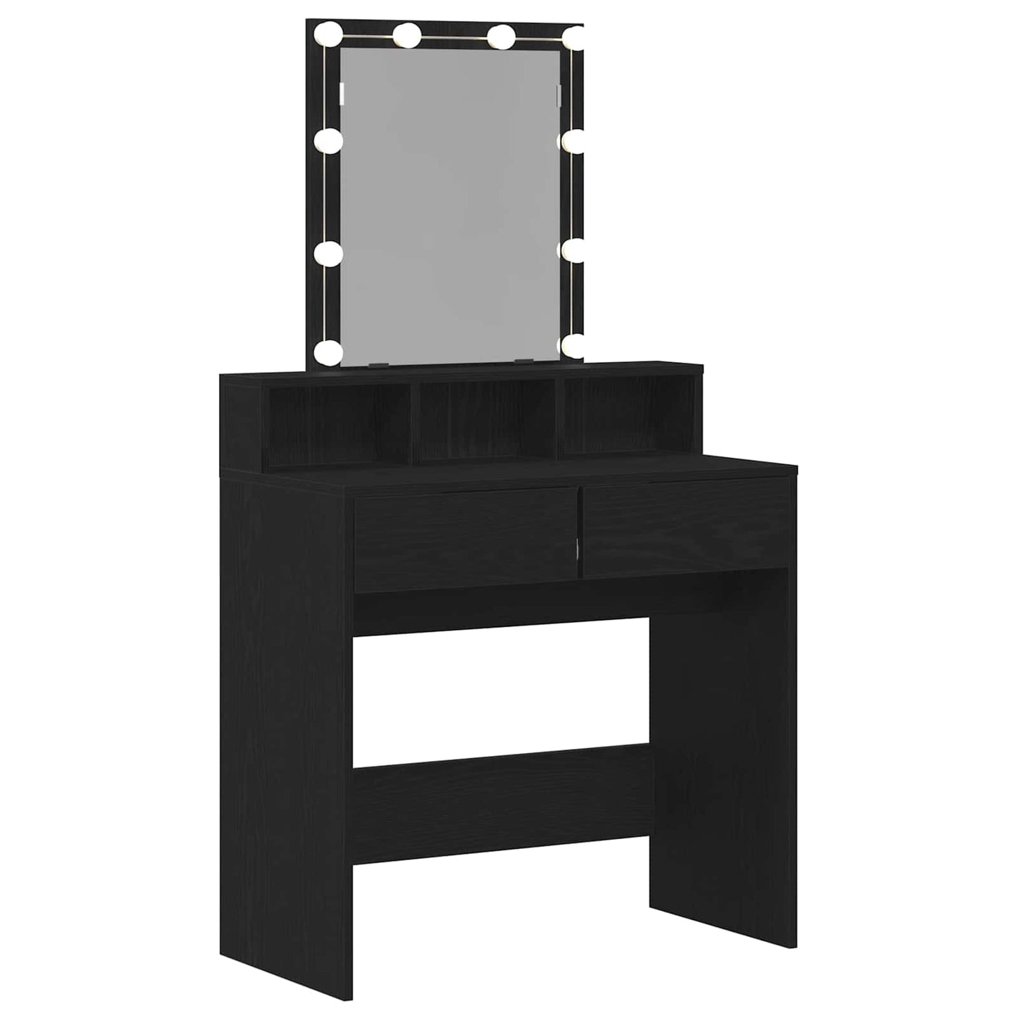 Schminktisch Schwarz Eichen-Optik 80 x 41 x 144,5 cm