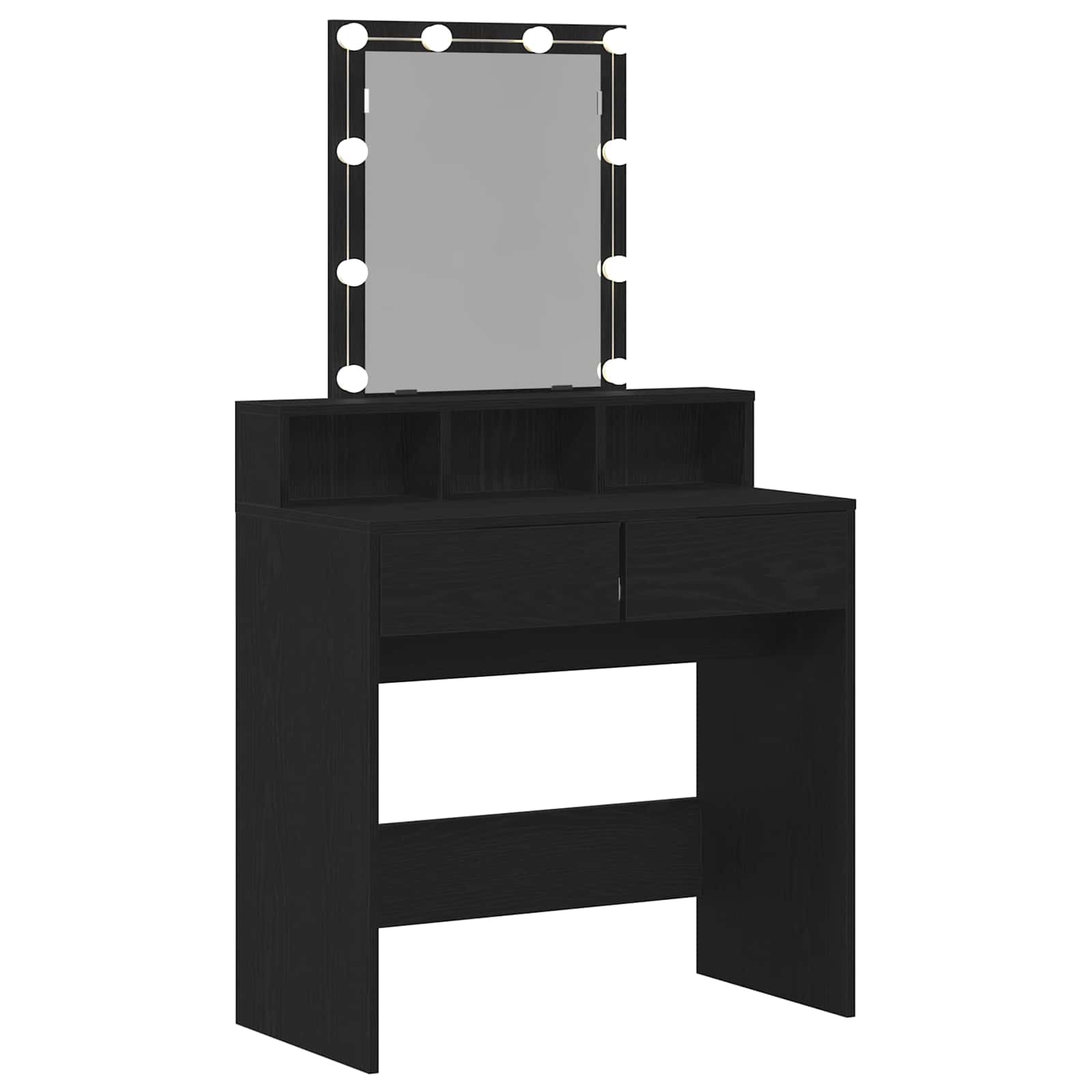 Schminktisch Schwarz Eichen-Optik 80 x 41 x 144,5 cm
