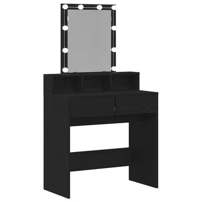 Schminktisch Schwarz Eichen-Optik 80 x 41 x 144,5 cm