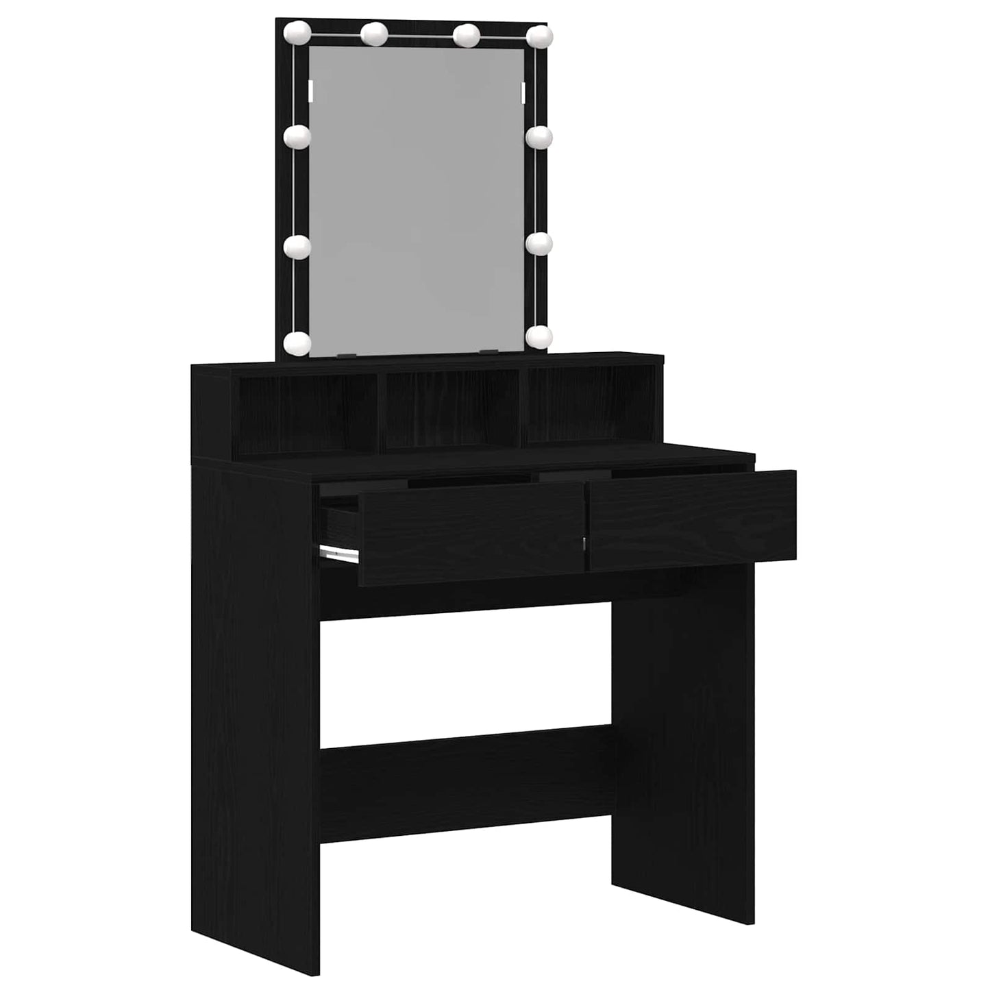 Schminktisch Schwarz Eichen-Optik 80 x 41 x 144,5 cm