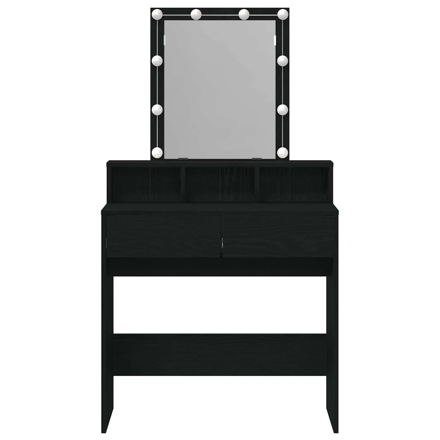Schminktisch Schwarz Eichen-Optik 80 x 41 x 144,5 cm