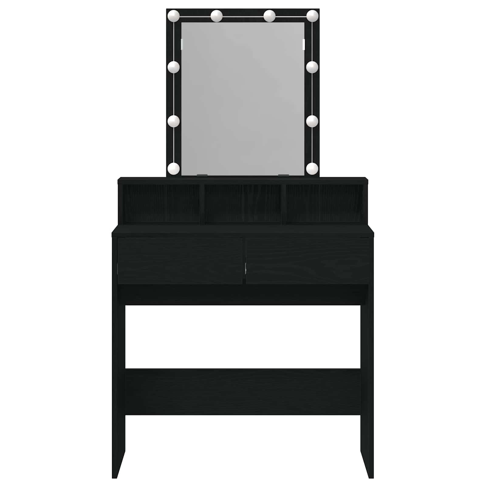 Schminktisch Schwarz Eichen-Optik 80 x 41 x 144,5 cm