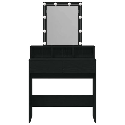 Schminktisch Schwarz Eichen-Optik 80 x 41 x 144,5 cm