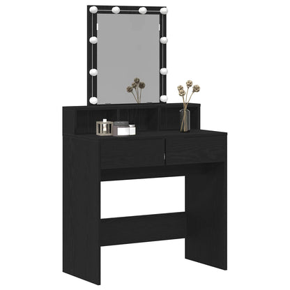Schminktisch Schwarz Eichen-Optik 80 x 41 x 144,5 cm