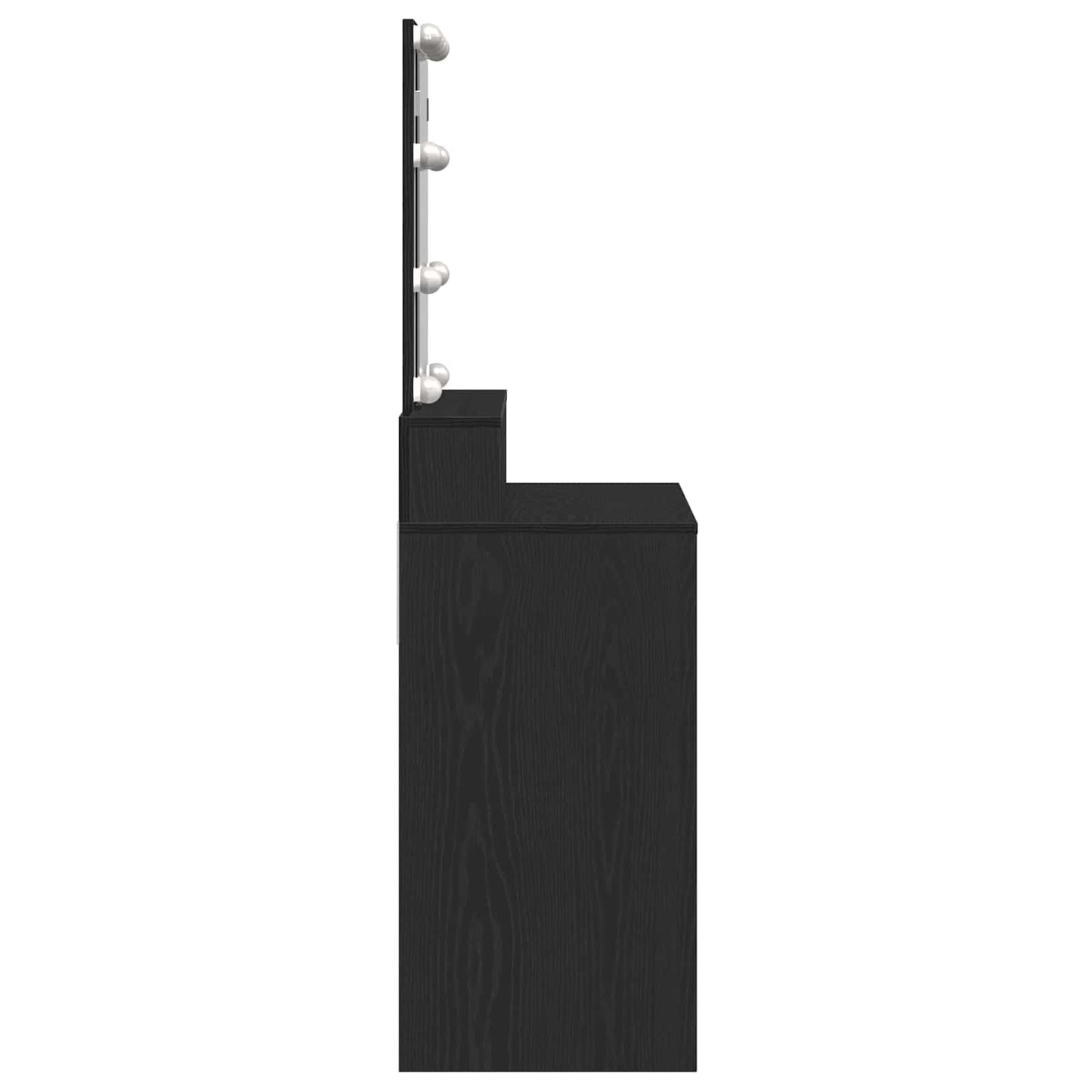 Schminktisch Schwarz Eichen-Optik 80 x 41 x 144,5 cm