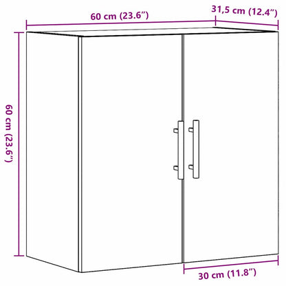 Wandschrank 60 x 31,5 x 60 cm Holzwerkstoff Artisan-Eiche