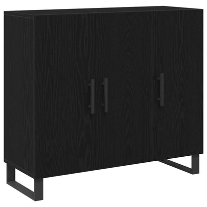 Sideboard Schwarz Eichen-Optik 90 x 34 x 80 cm Holzwerkstoff