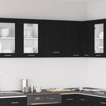 Hängeschrank Schwarz Eichen-Optik 50 x 31 x 60 cm Holzwerkstoff