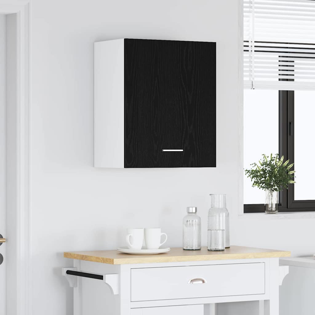 Hängeschrank Schwarz Eichen-Optik 50 x 31 x 60 cm Holzwerkstoff