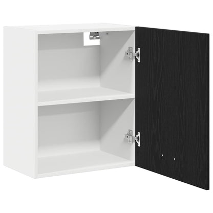 Hängeschrank Schwarz Eichen-Optik 50 x 31 x 60 cm Holzwerkstoff