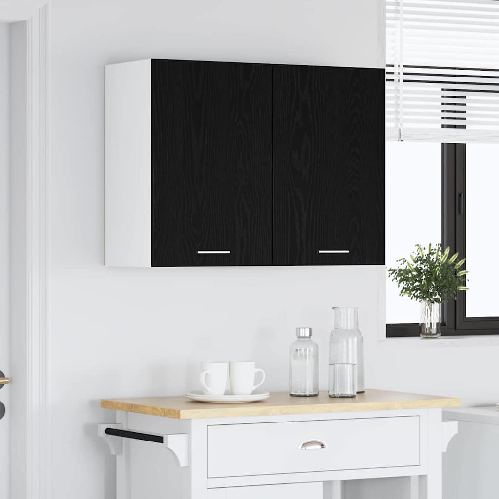 Hängeschrank Lyon Schwarz Eichen-Optik 80 x 31 x 60 cm