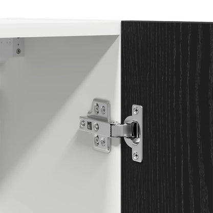 Hängeschrank Lyon 2 stk. Schwarz Eichen-Optik Holzwerkstoff
