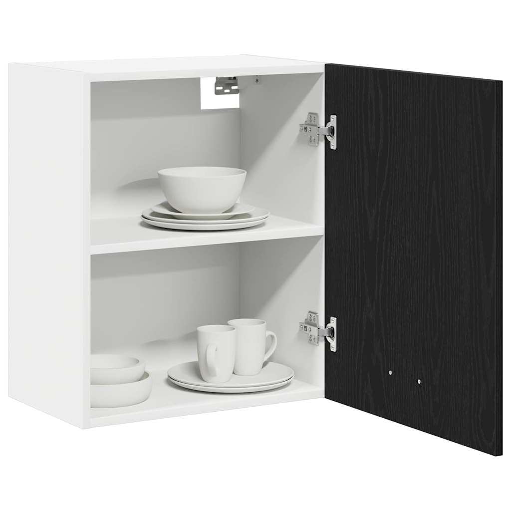 Hängeschränke mit Regal 2 pcs Schwarze Eiche 100 x 31 x 60 cm