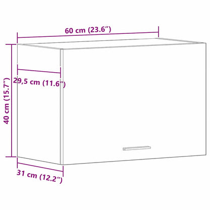 Hängeschrank Lyon Schwarz Eichen-Optik 60 x 31 x 40 cm