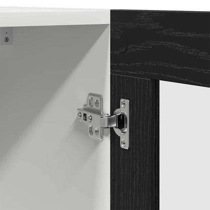 Hängeschrank Schwarz Eichen-Optik 60 x 31 x 60 cm Holzwerkstoff