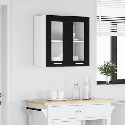 Hängeschrank Schwarz Eichen-Optik 60 x 31 x 60 cm Holzwerkstoff